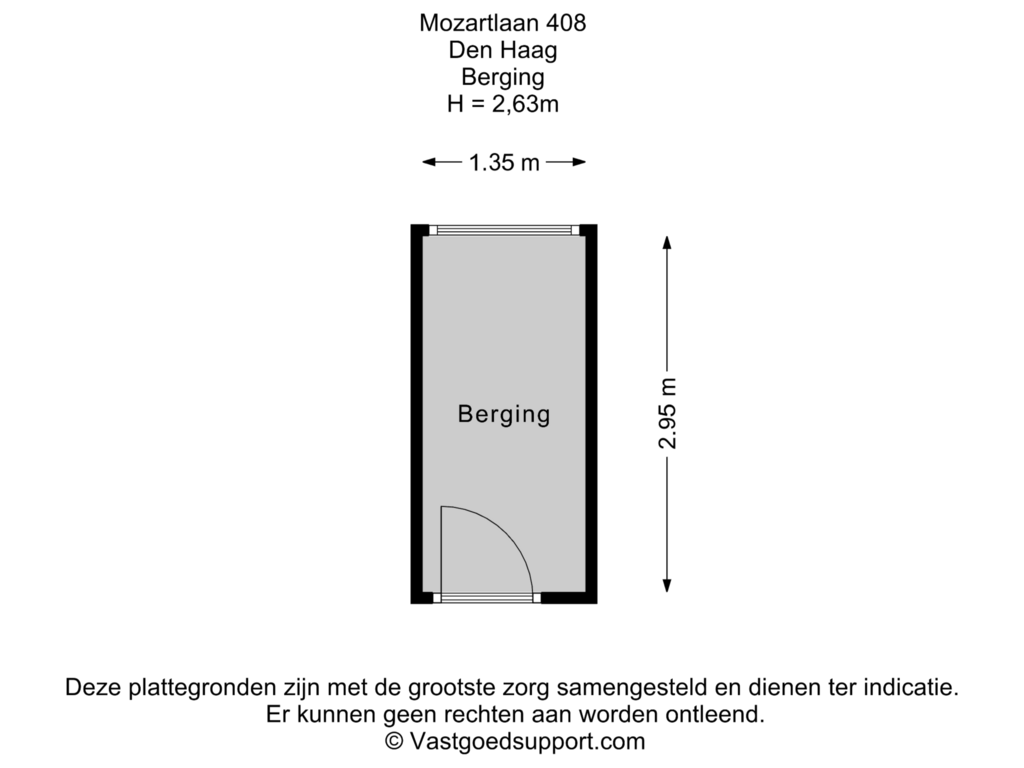 View floorplan of Berging of Mozartlaan 408