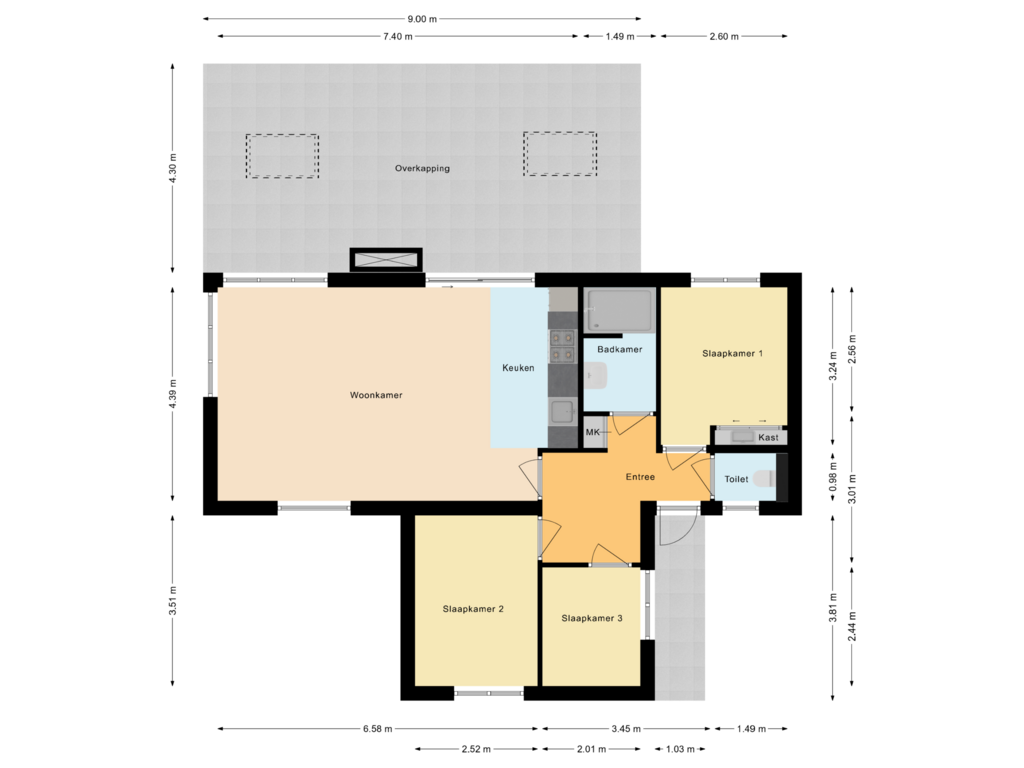 Bekijk plattegrond van Woning van Harremaatweg 26-206