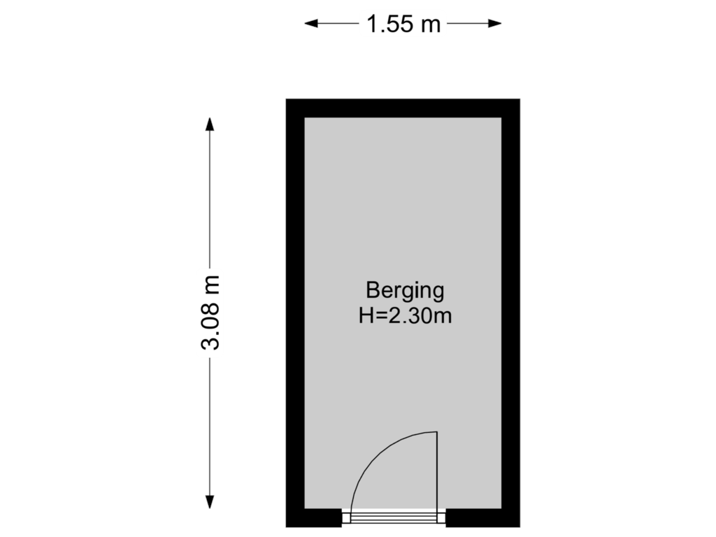 Bekijk plattegrond van Berging van Kagerstraat 3-B