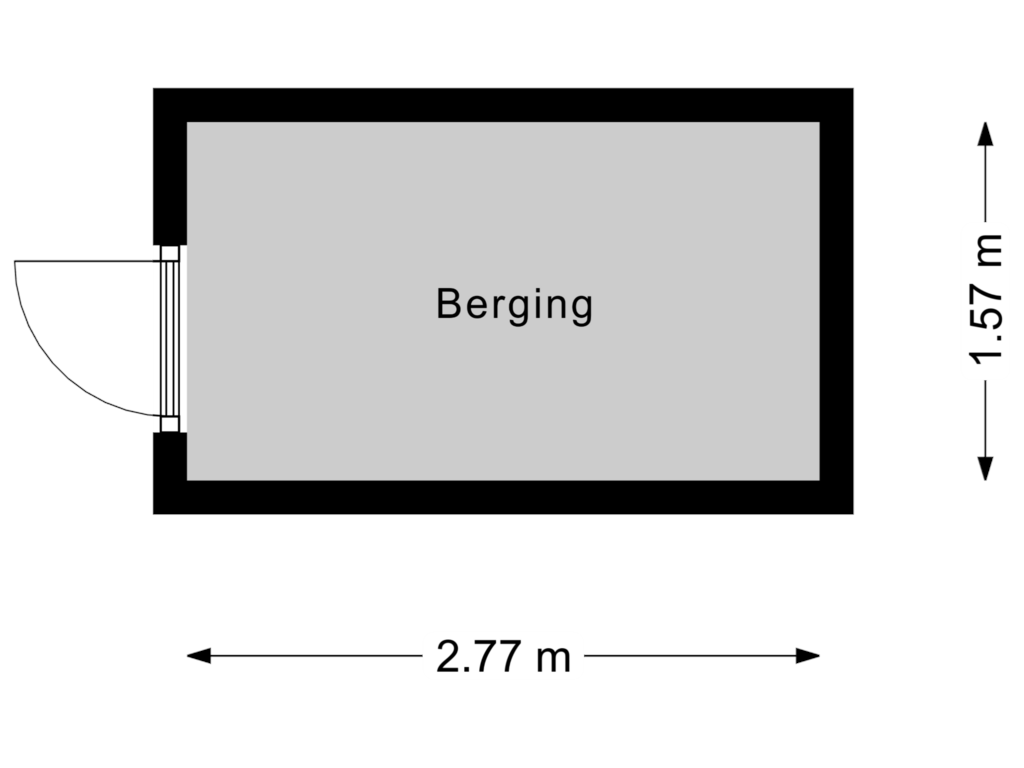 View floorplan of Berging of Binnenhof 14