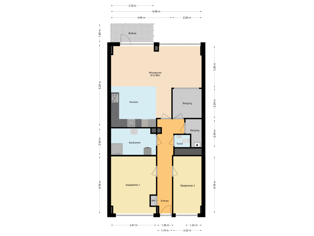 Bekijk plattegrond van Appartement van Koningslaan 304