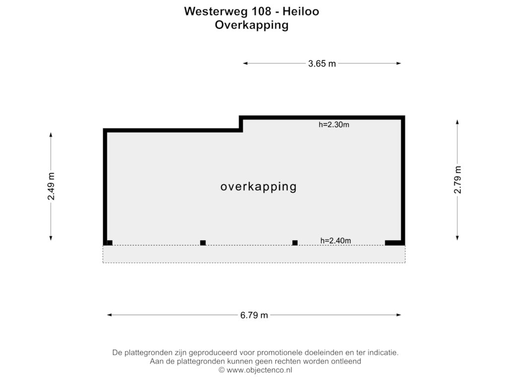 Bekijk plattegrond van OVERKAPPING van Westerweg 108