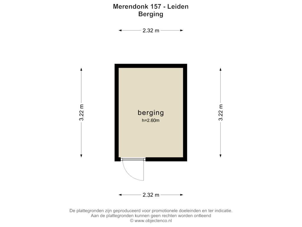 Bekijk plattegrond van BERGING van Merendonk 157