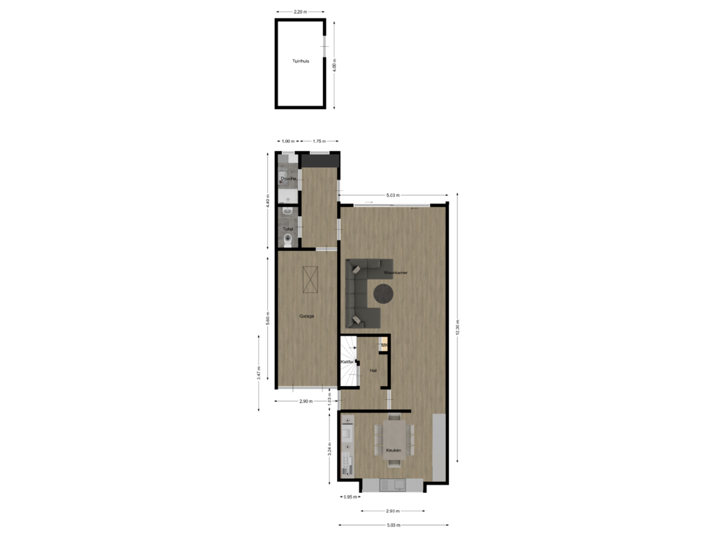 Bekijk plattegrond van Begane grond van Kapelakker 23