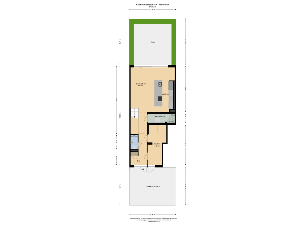 Bekijk plattegrond van Perceel van Kea Boumanstraat 54-A