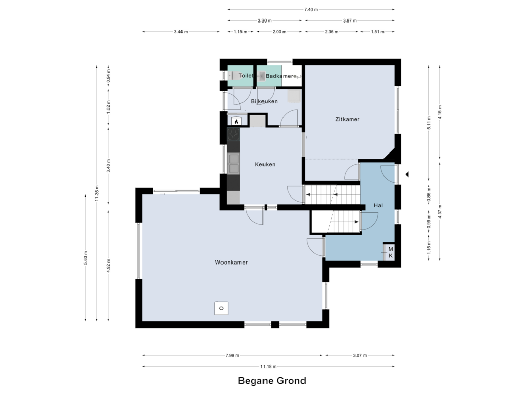 Bekijk plattegrond van Begane Grond van Leropperweg 26