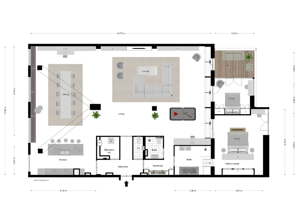 View floorplan of 1e VERDIEPING of Quellijnstraat 119-A