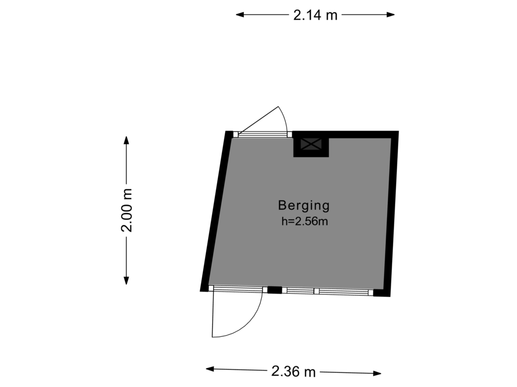 Bekijk plattegrond van Berging van Wilhelminalaan 33