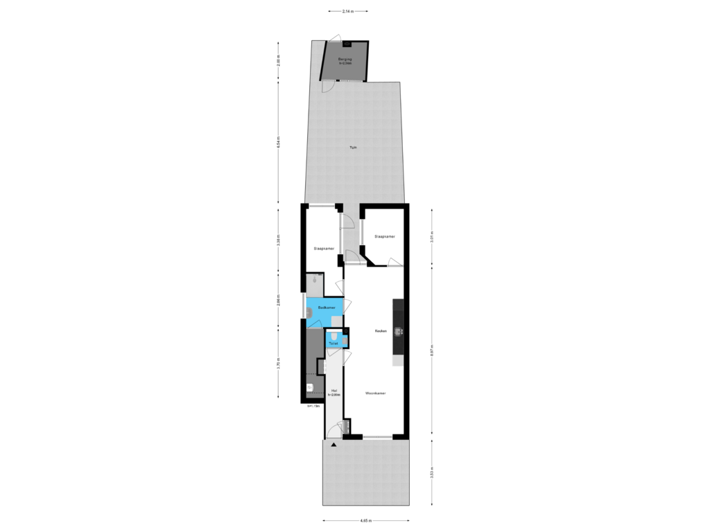 Bekijk plattegrond van Perceel van Wilhelminalaan 33