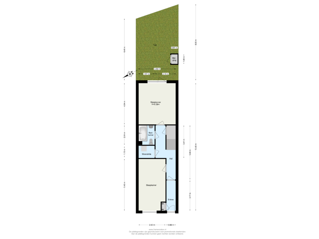 Bekijk plattegrond van Begane Grond tuin van Prins Hendriklaan 6