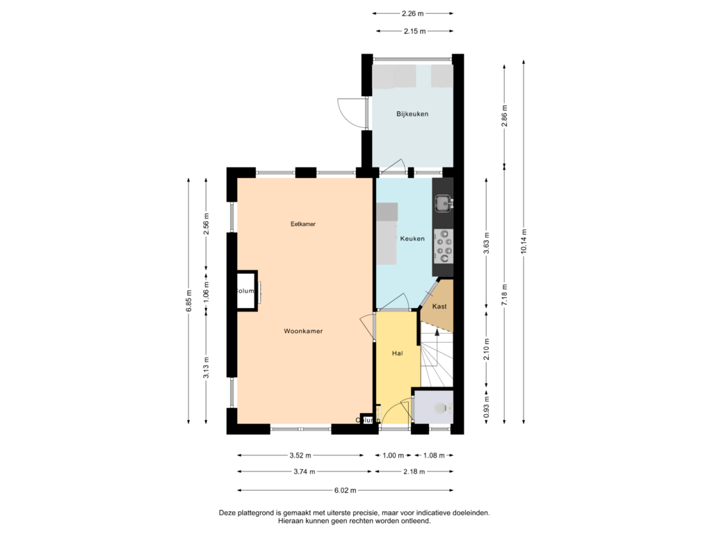 Bekijk plattegrond van Begane grond van Oldeberkoperweg 8