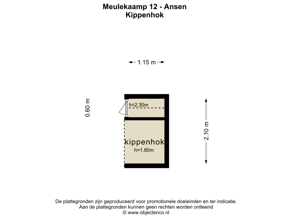 Bekijk plattegrond van KIPPENHOK van Meulekaamp 12