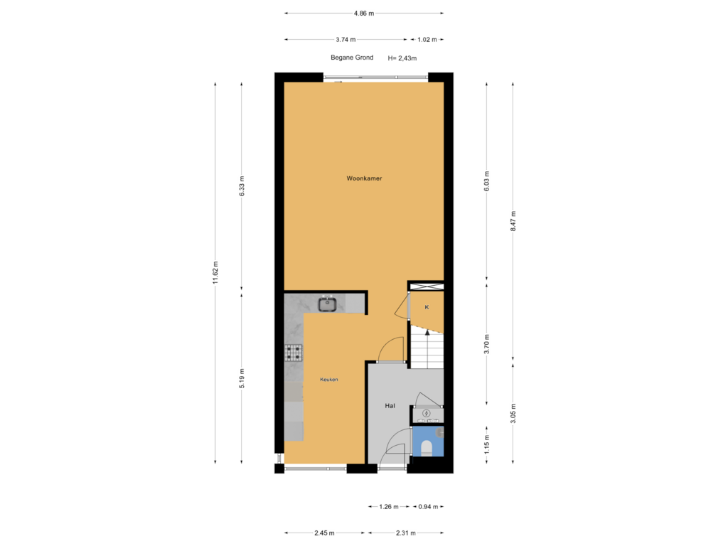 Bekijk plattegrond van Begane Grond van Snoekbaarssingel 10