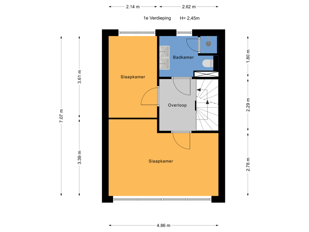 Bekijk plattegrond van 1e Verdieping van Snoekbaarssingel 10