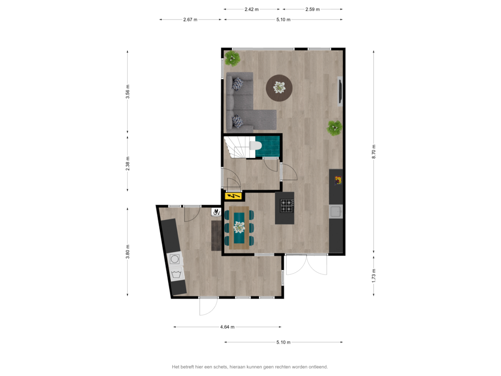 Bekijk plattegrond van Begane grond van Klaas de Vriesstraat 7