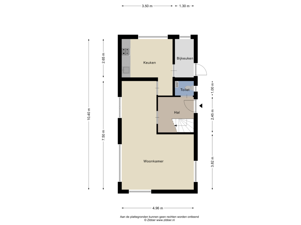 View floorplan of Begane Grond of Zwanebloemstraat 19