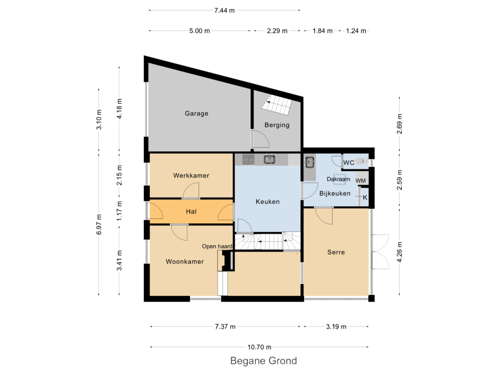 Bekijk plattegrond van Begane Grond van Langstraat 111