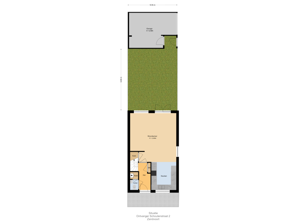 Bekijk plattegrond van Situatie van Ontvanger Schoutenstraat 2