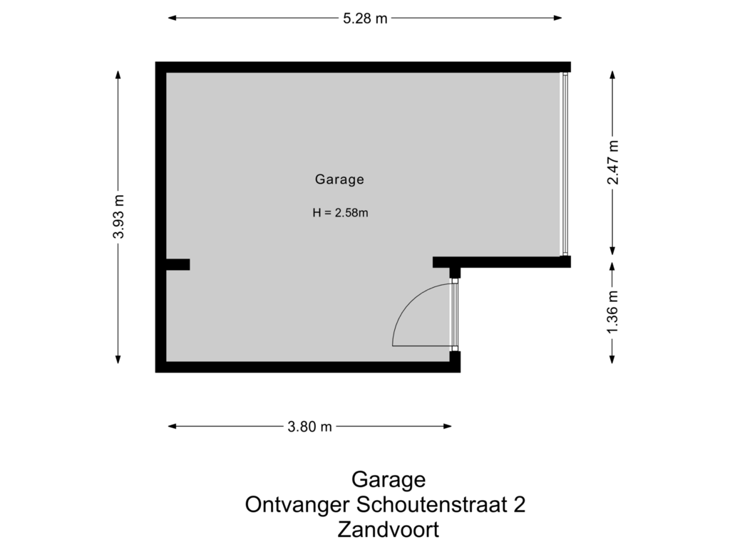 Bekijk plattegrond van Garage van Ontvanger Schoutenstraat 2