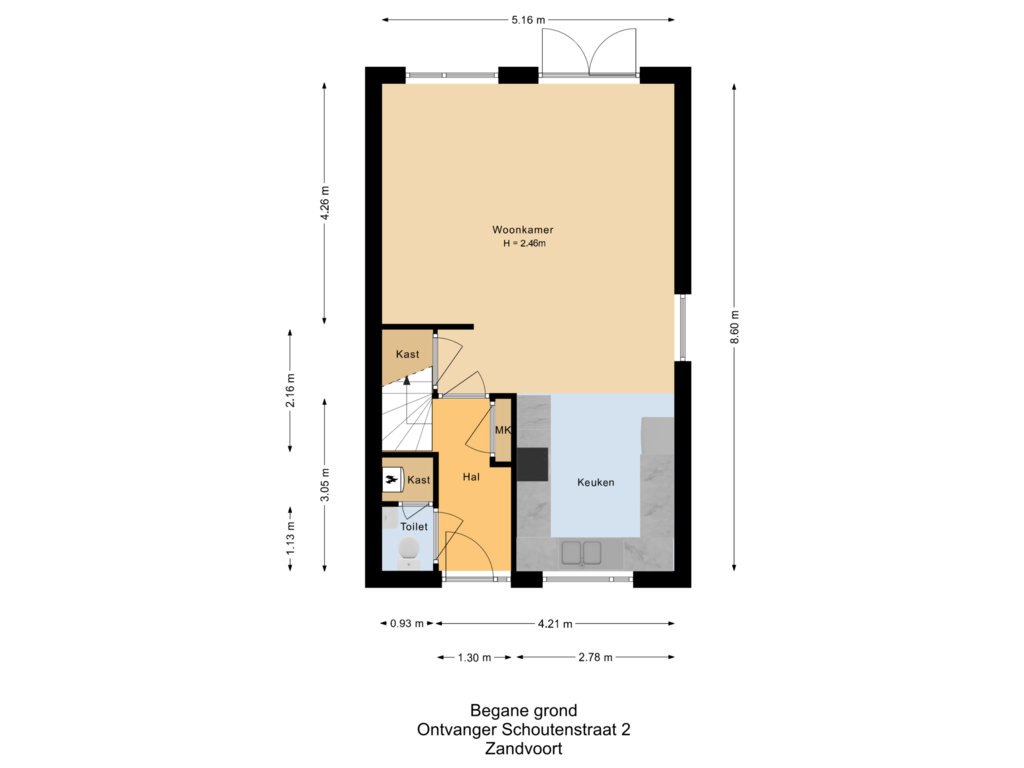 Bekijk plattegrond van Begane grond van Ontvanger Schoutenstraat 2