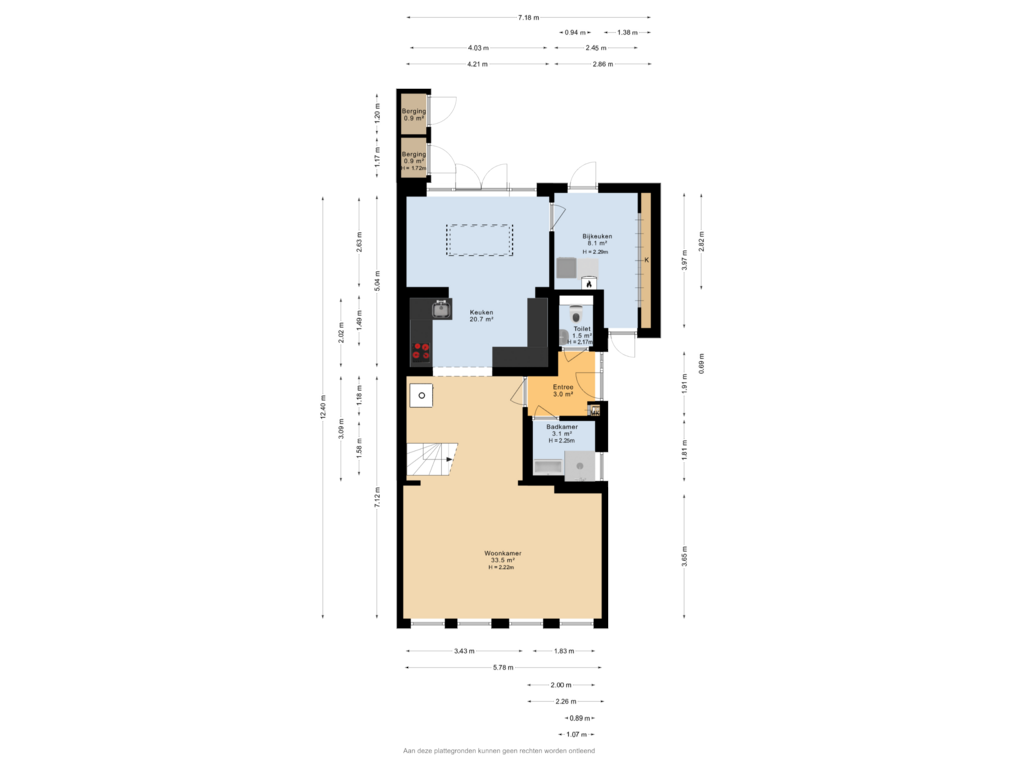 Bekijk plattegrond van Begane grond van Parkstraat 36