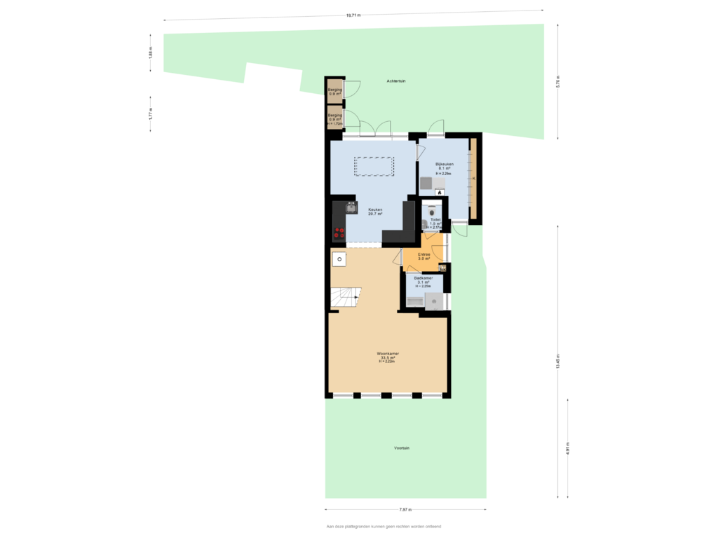 Bekijk plattegrond van Situatie van Parkstraat 36