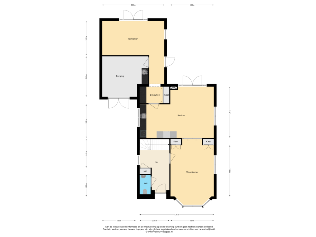 Bekijk plattegrond van Begane grond van Heerma van Vossstraat 55-C