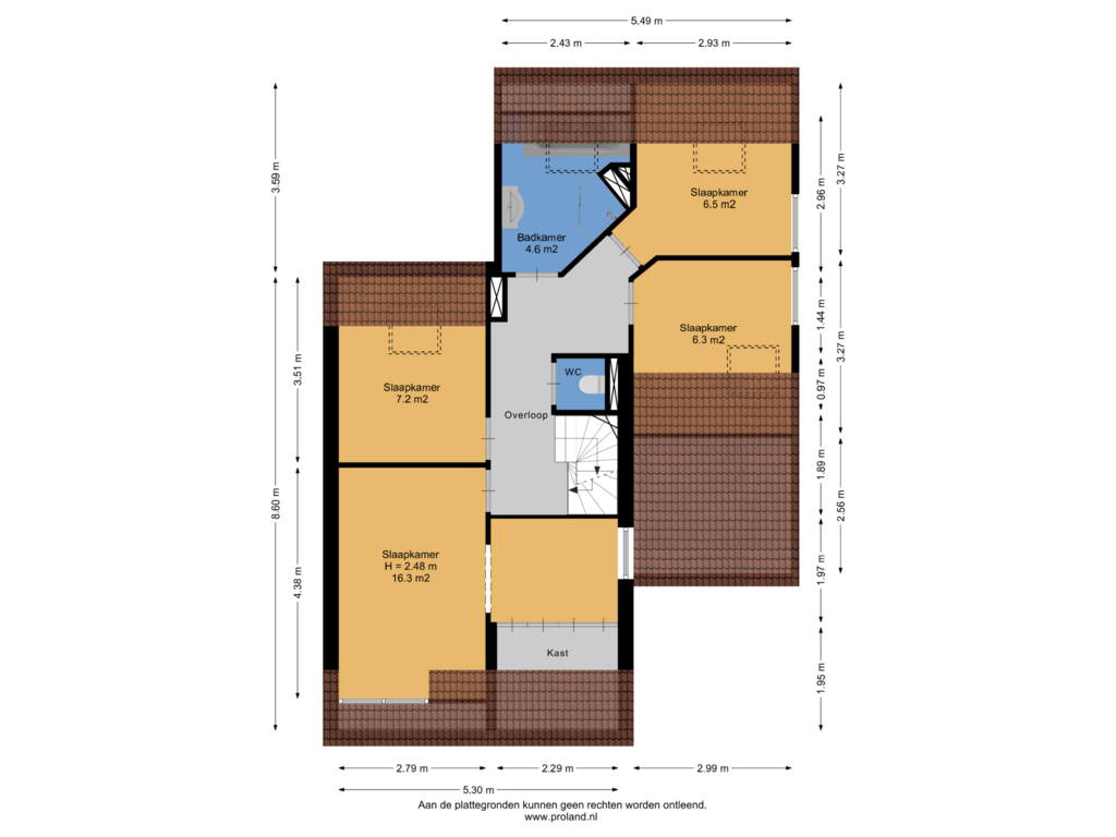 Bekijk plattegrond van 1e Verdieping van Reidfoarn 39