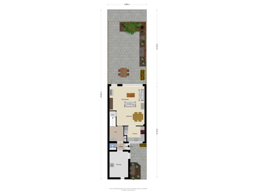 Bekijk plattegrond van Begane Grond-Tuin van Eleolietdijk 91