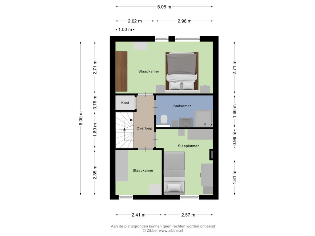 Bekijk plattegrond van Eerste Verdieping van Eleolietdijk 91