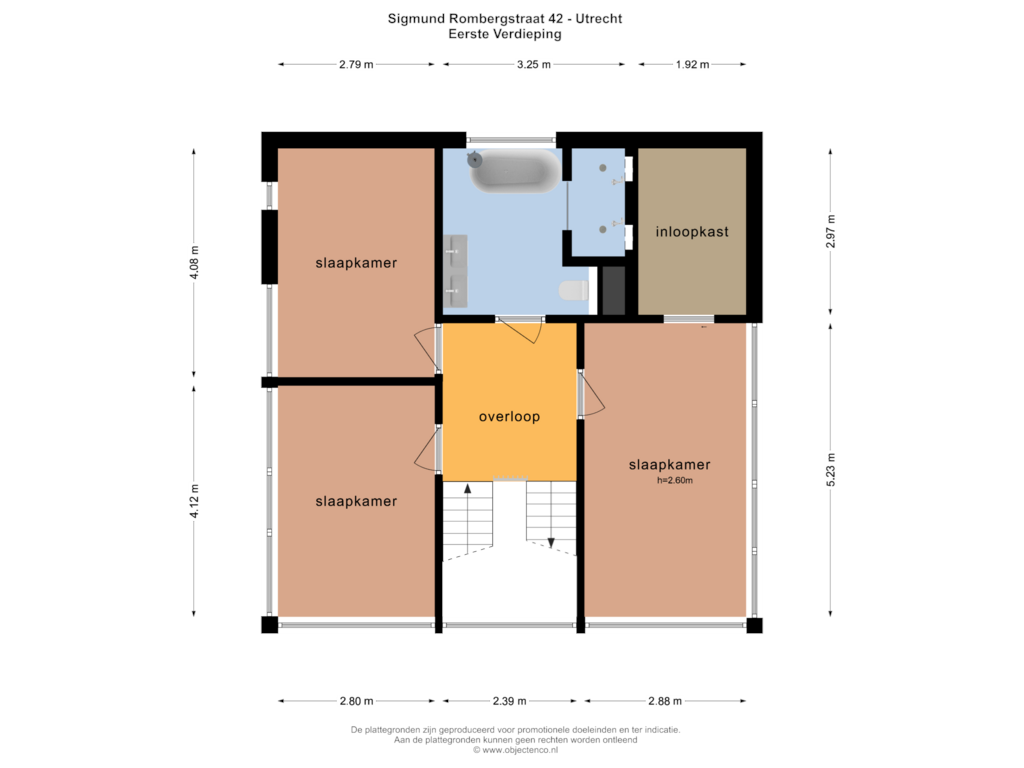 Bekijk plattegrond van EERSTE VERDIEPING van Sigmund Rombergstraat 42