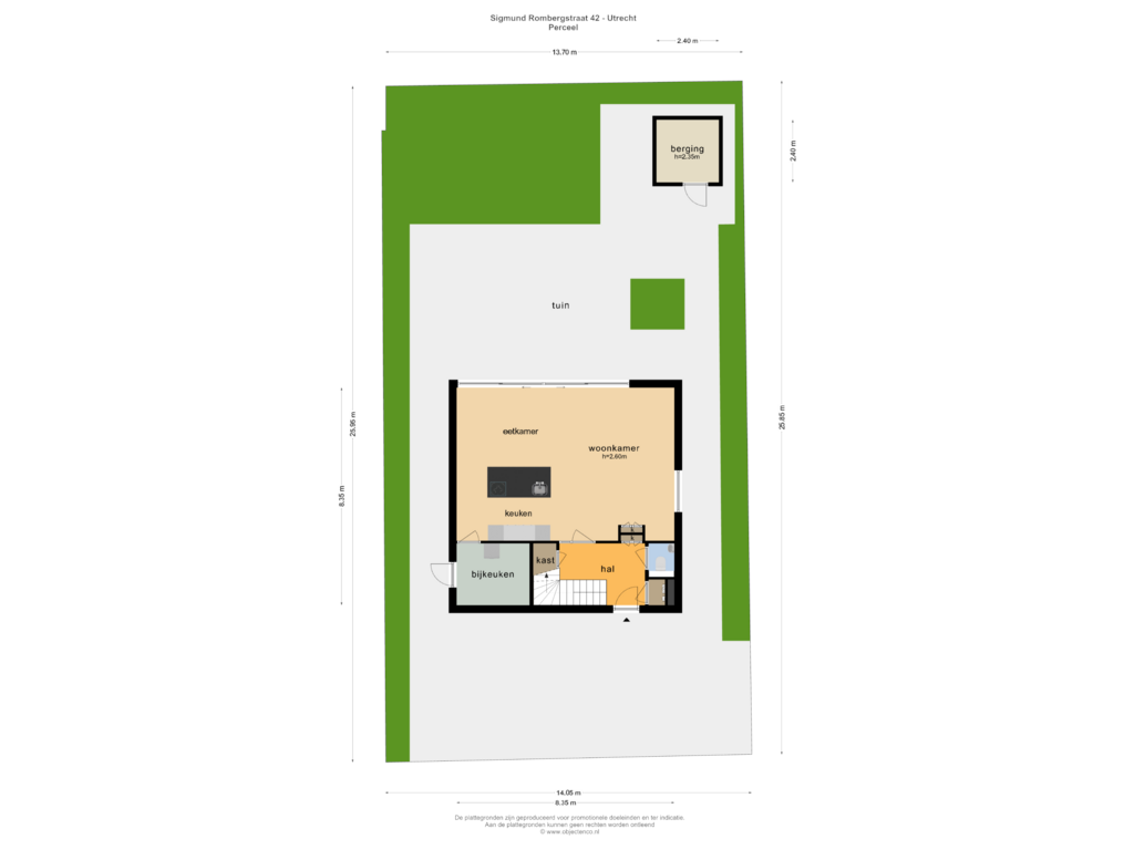 Bekijk plattegrond van PERCEEL van Sigmund Rombergstraat 42