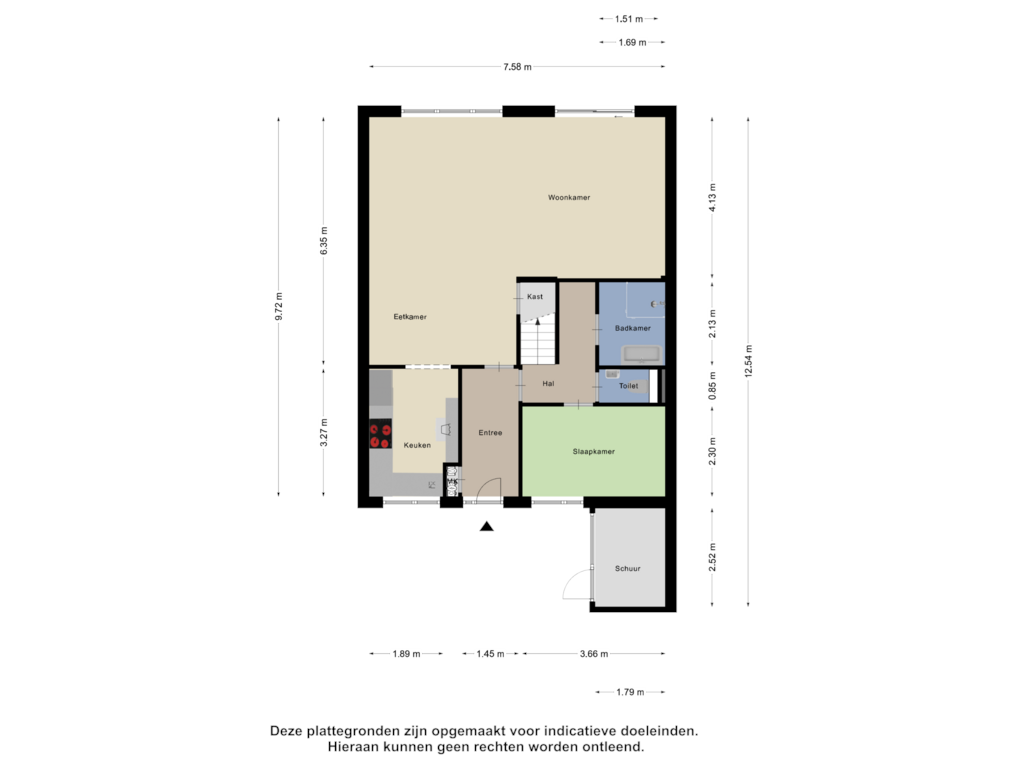 Bekijk plattegrond van Begane grond van Wierbalg 1229