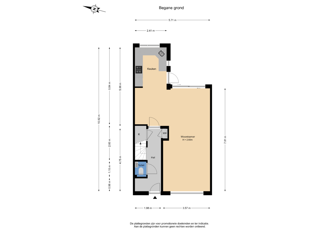 Bekijk plattegrond van Begane grond van Labriehof 6