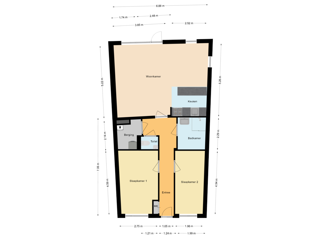 Bekijk plattegrond van Woning van De Horsten 12