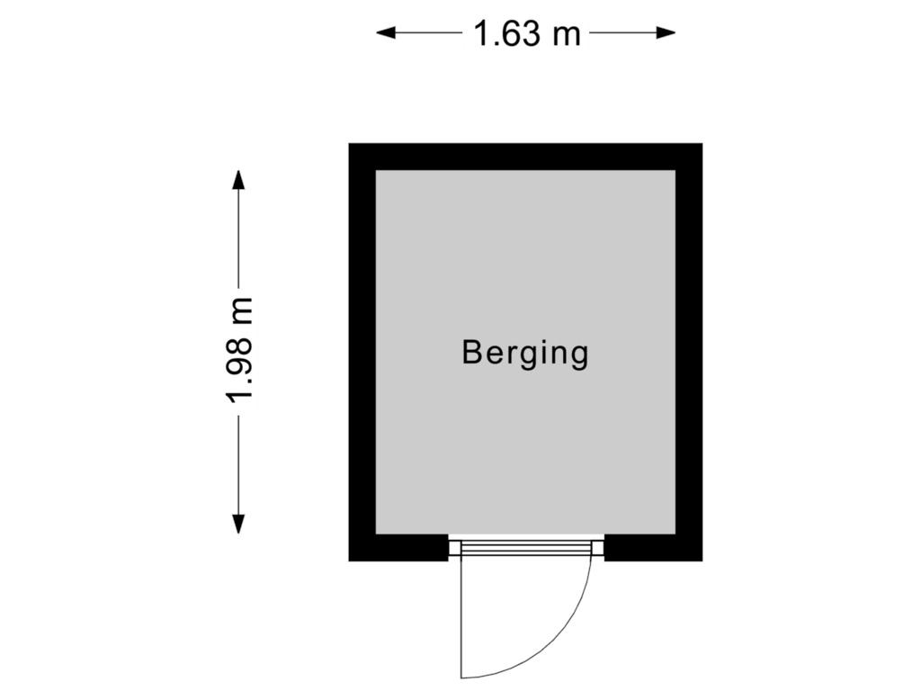 Bekijk plattegrond van Berging van De Horsten 12