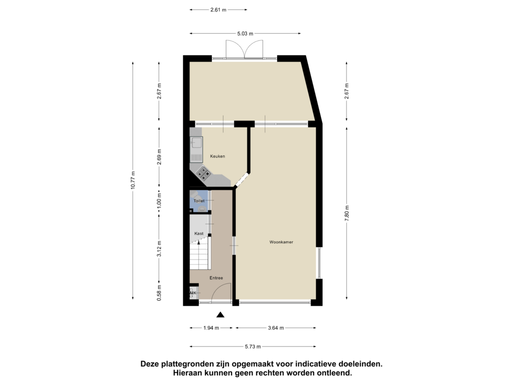 Bekijk plattegrond van Begane Grond van Musselstraat 72