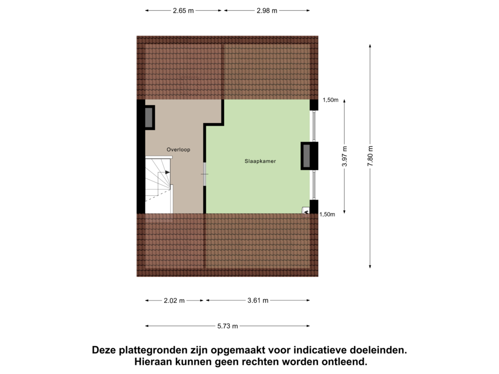 Bekijk plattegrond van Tweede Verdieping van Musselstraat 72