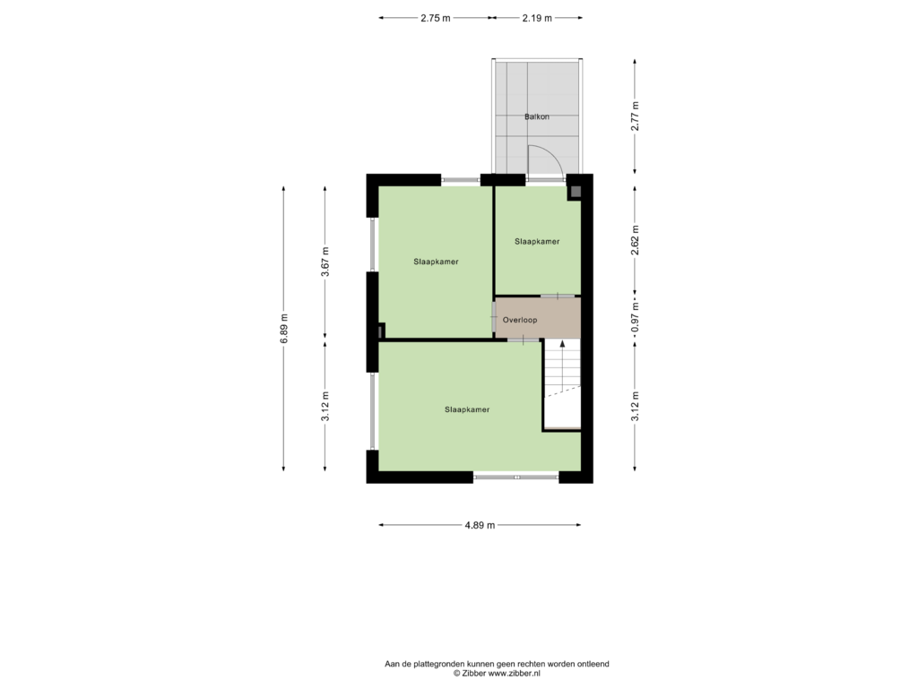 Bekijk plattegrond van Eerste Verdieping van Jacob van Heemskerkstraat 20