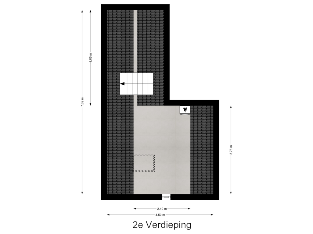 View floorplan of 2e Verdieping of Kerkbuurt 40