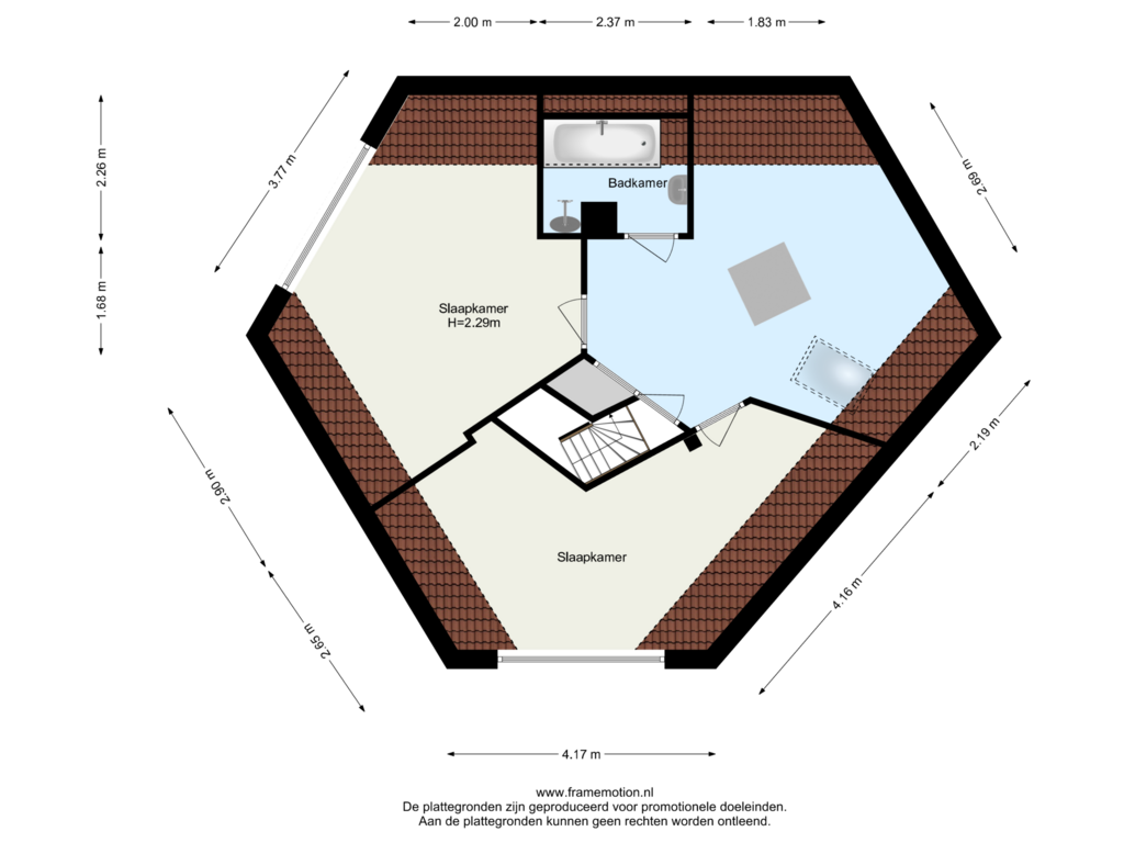 View floorplan of Verdieping 4 of Overblaak 65