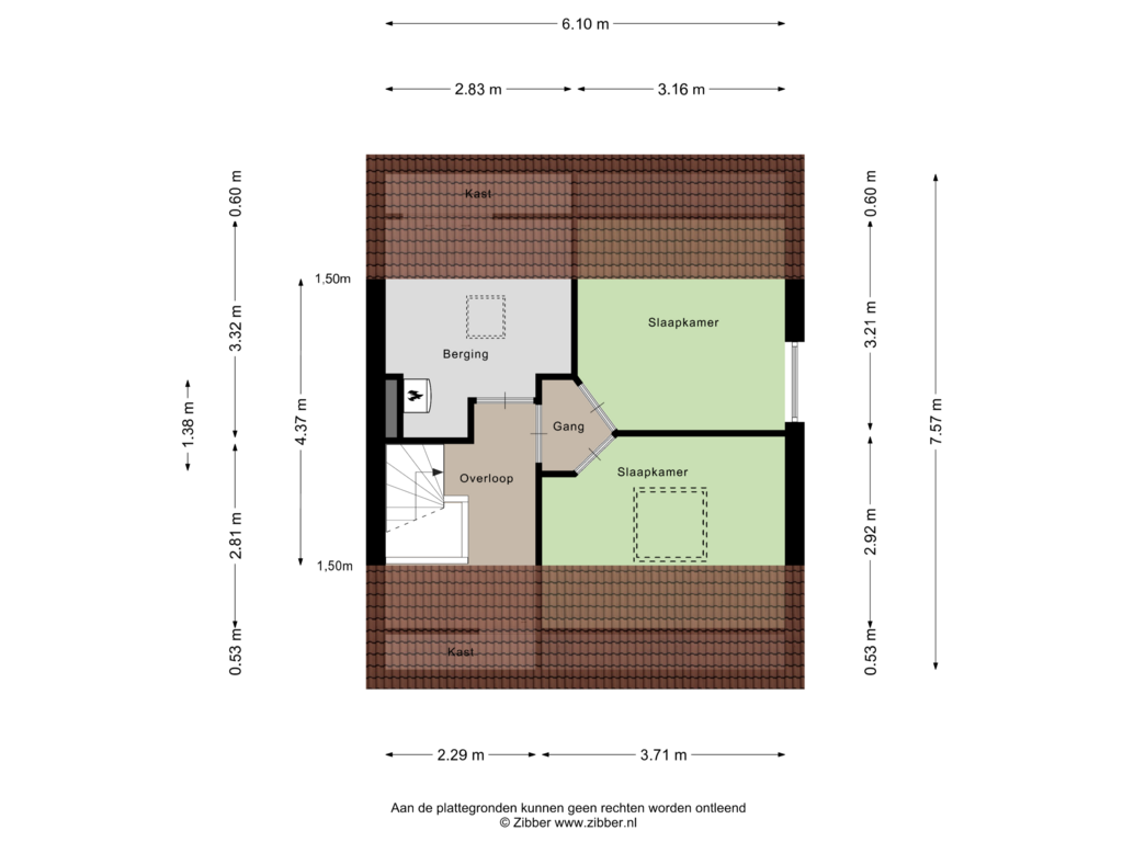 Bekijk plattegrond van Tweede verdieping van Pinksterblom 11