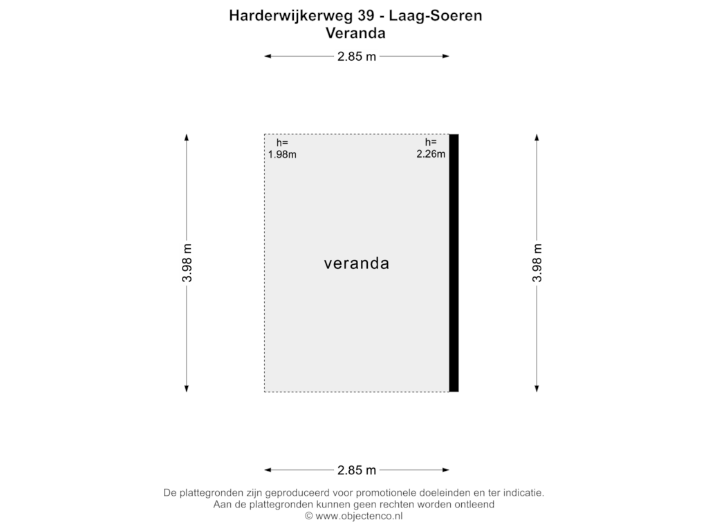 Bekijk plattegrond van VERANDA van Harderwijkerweg 39