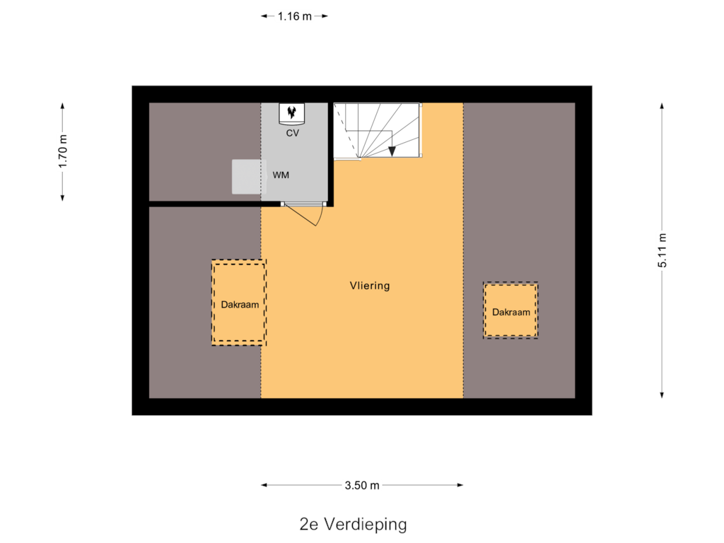 Bekijk plattegrond van 2e Verdieping van Lansier 2