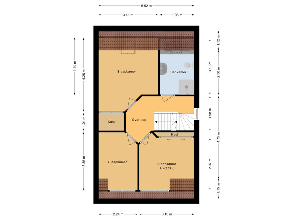 Bekijk plattegrond van Eerste verdieping van Van Delenerf 19