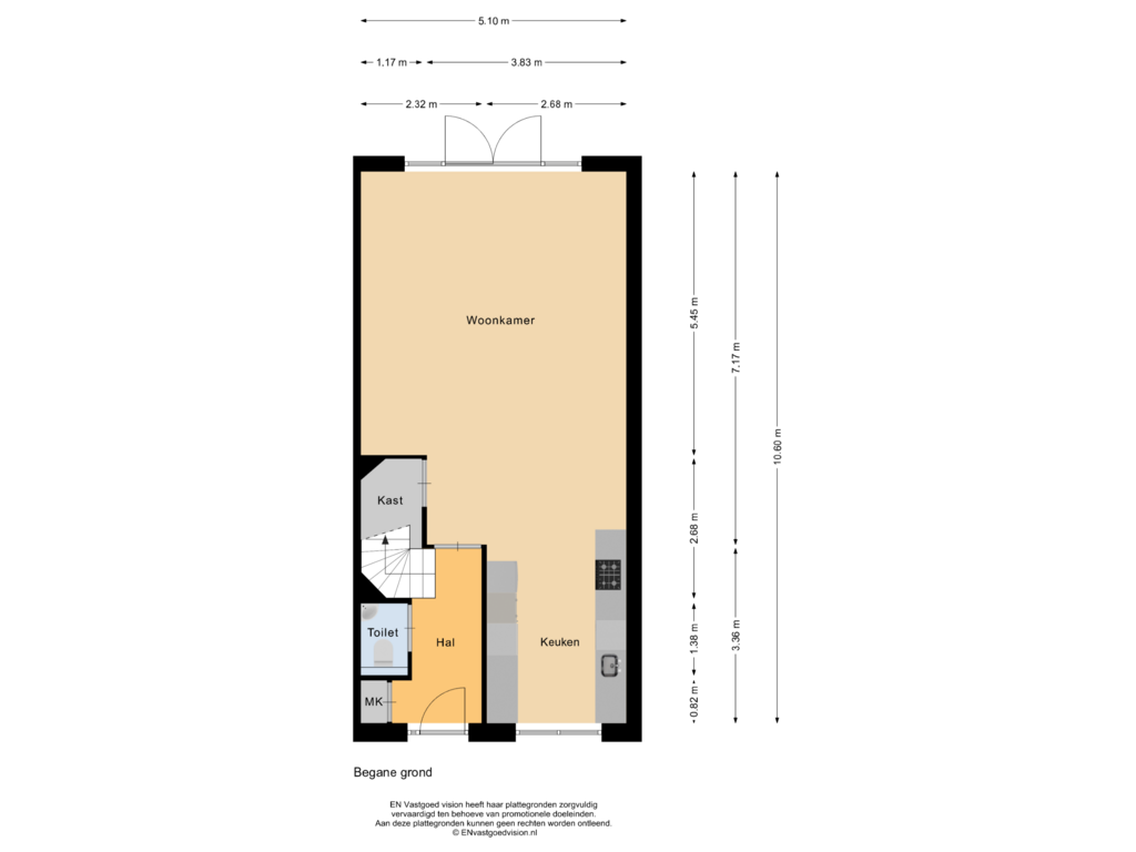 Bekijk plattegrond van Begane grond van Hondemahof 2