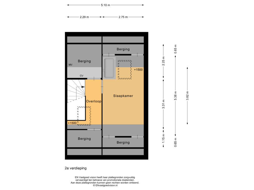 Bekijk plattegrond van 2e verdieping van Hondemahof 2