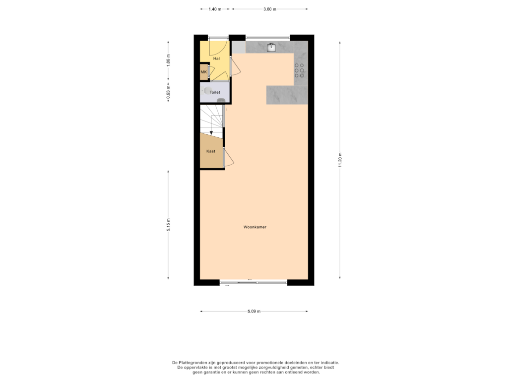 View floorplan of Begane grond of Samuel de Marezhof 29