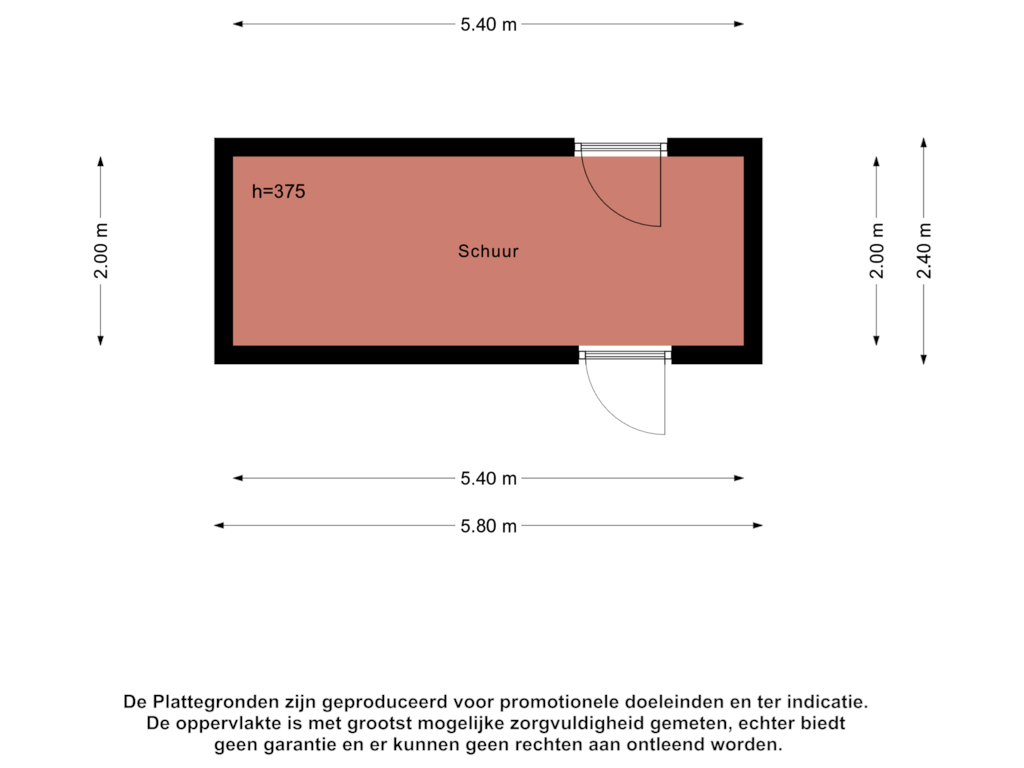 View floorplan of Schuur of Samuel de Marezhof 29