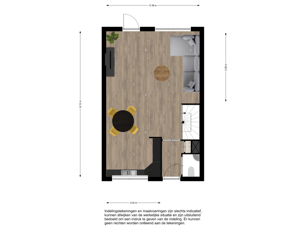 Bekijk plattegrond van Begane grond van Peddelkreek 1